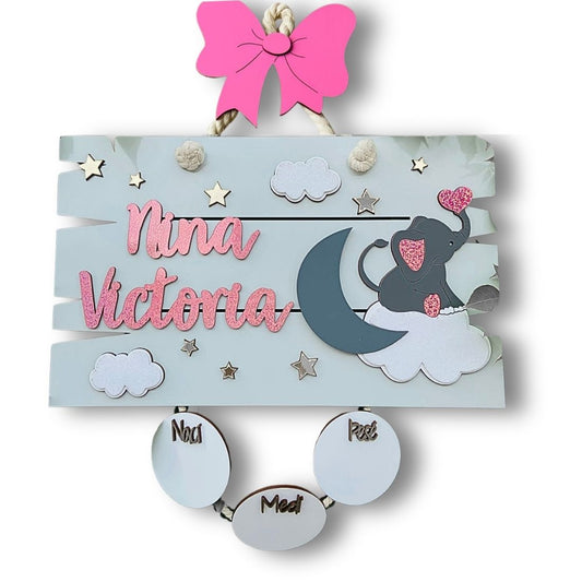 93 - Elefante, Nubes y Luna